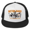 Yellowstone Dutton Ranch Trucker Hat -Yellowstone Store 5 panel trucker cap black white black front 677c2d34c0227 black white black