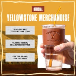 Dragon Glassware® X Yellowstone Drinking Glasses 8 Dragon Glassware® X Yellowstone Drinking Glasses -Yellowstone Store DGW YST 042