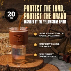 Dragon Glassware® X Yellowstone Drinking Glasses 9 Dragon Glassware® X Yellowstone Drinking Glasses -Yellowstone Store DGW YST 043