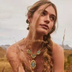 Yellow Rose By Kendra Scott X Yellowstone Montana Statement Earrings -Yellowstone Store KSCTT MSEGTM 145 MF6