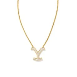 Yellow Rose By Kendra Scott X Yellowstone Dutton Pendant Necklace -Yellowstone Store KSCTT YSDPNGI MF1