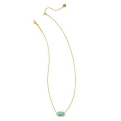 Yellow Rose By Kendra Scott X Yellowstone Elisa Short Pendant Necklace -Yellowstone Store KSCTT YSELNGST 145 MF1