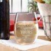 Yellowstone My Holidays Are All Yours Laser Engraved Stemless Wine Glass -Yellowstone Store L18796265 YS HIGH RESOLUTION
