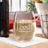 Yellowstone 1883 Logo Laser Engraved Stemless Wine Glass -Yellowstone Store L18958265 YS HIGH RESOLUTION