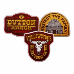 Yellowstone Dutton Ranch Iron On Patches - Pack Of 3 24 Yellowstone Dutton Ranch Iron On Patches - Pack Of 3 -Yellowstone Store PackE