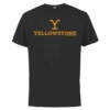 Yellowstone Dutton Ranch Logo Short Sleeve T-Shirt -Yellowstone Store TN BK SIZE 1D SN YS010