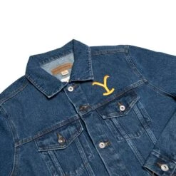 Yellowstone Dutton Ranch Y Logo Embroidered Denim Jacket -Yellowstone Store VIACOM YS JCKT 1X1 004