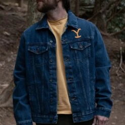 Yellowstone Dutton Ranch Y Logo Embroidered Denim Jacket -Yellowstone Store VIACOM YS JCKT 1x1 002