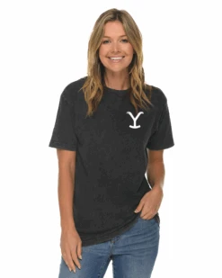 Yellowstone Logo Unisex Vintage Short Sleeve T-Shirt -Yellowstone Store Women