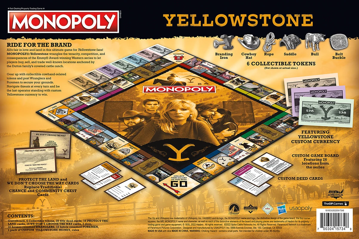 USAopoly Yellowstone Monopoly 7 USAopoly Yellowstone Monopoly - Image 5