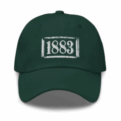 Yellowstone 1883 Logo Classic Dad Hat -Yellowstone Store YS 1883 DH 100153 DRK GRN MF