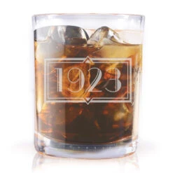 Yellowstone 1923 Logo Laser Engraved Rocks Glass -Yellowstone Store YS 1923 LOGO 64 100189 MF1