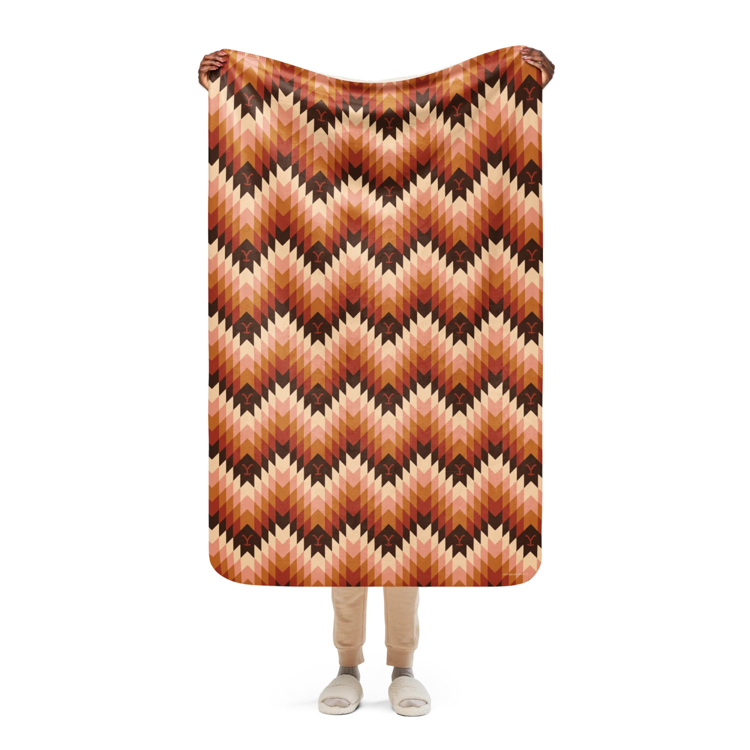 Yellowstone Chevron Pattern Sherpa Blanket 4 Yellowstone Chevron Pattern Sherpa Blanket - Image 2