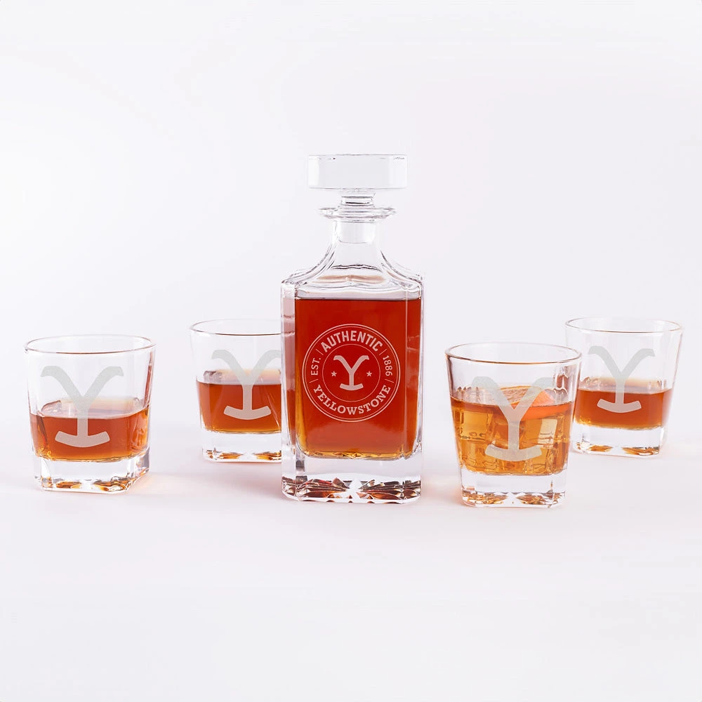 Yellowstone Authentic Y Logo Decanter And Rocks Glass Set 8 Yellowstone Authentic Y Logo Decanter And Rocks Glass Set - Image 6