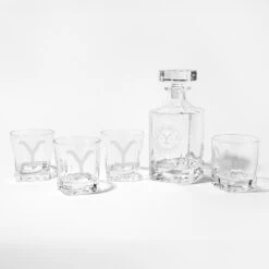 Yellowstone Authentic Y Logo Decanter And Rocks Glass Set 15 Yellowstone Authentic Y Logo Decanter And Rocks Glass Set -Yellowstone Store YS AYL 100383 4 MF