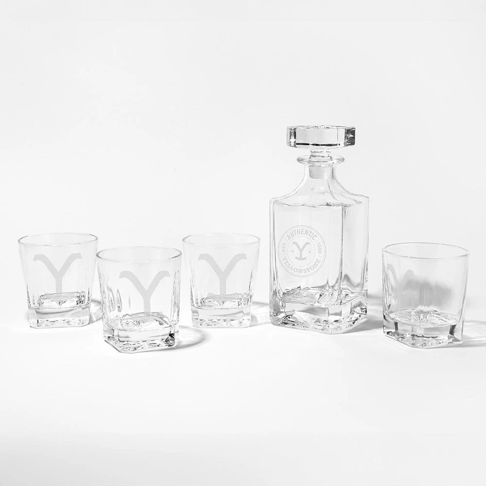 Yellowstone Authentic Y Logo Decanter And Rocks Glass Set 9 Yellowstone Authentic Y Logo Decanter And Rocks Glass Set - Image 7
