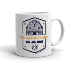 Yellowstone X Ram Barn White Mug 12 Yellowstone X Ram Barn White Mug -Yellowstone Store YS BARNRAM 76 100976 11 R MF