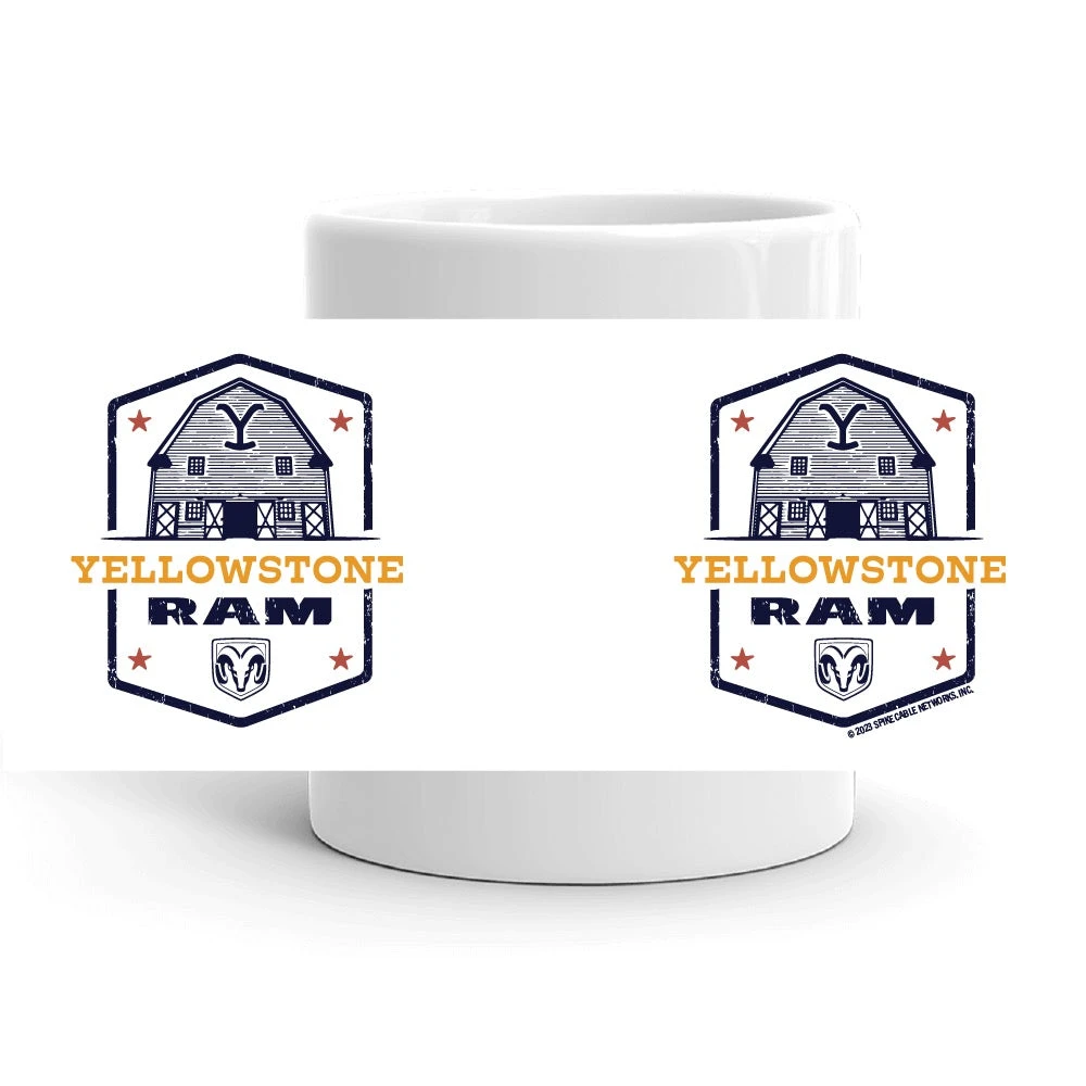 Yellowstone X Ram Barn White Mug 4 Yellowstone X Ram Barn White Mug - Image 2