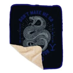 Yellowstone Snake Beth Dutton On You Sherpa Blanket 7 Yellowstone Snake Beth Dutton On You Sherpa Blanket -Yellowstone Store YS BD Sherpa 50x60 002