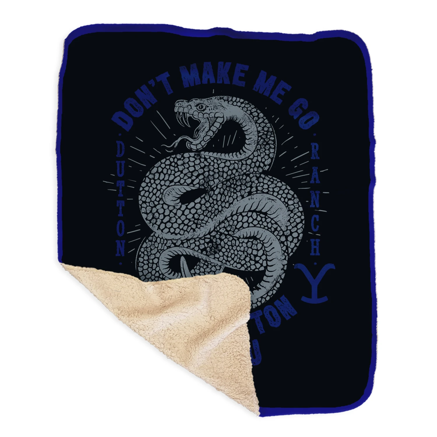 Yellowstone Snake Beth Dutton On You Sherpa Blanket 4 Yellowstone Snake Beth Dutton On You Sherpa Blanket - Image 2