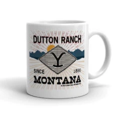 Yellowstone Dutton Ranch Montana White Mug -Yellowstone Store YS BDGE09 69 100976 11 R MF 04098a20 6509 488b 9b19 1d0ced83041d