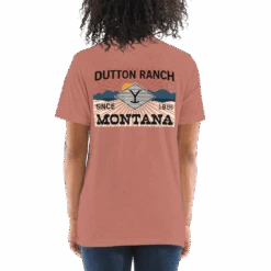 Yellowstone Dutton Ranch Montana Tri-Blend Short Sleeve T-Shirt -Yellowstone Store YS BDGE091 69 100147 MF1