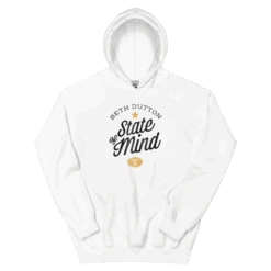 Yellowstone Beth Dutton State Of Mind Hooded Sweatshirt -Yellowstone Store YS BDMIND HS 100861 WHT MF