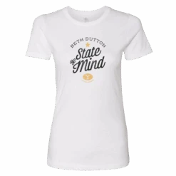 Yellowstone Beth Dutton State Of Mind Women's Short Sleeve T-Shirt 7 Yellowstone Beth Dutton State Of Mind Women's Short Sleeve T-Shirt -Yellowstone Store YS BDMIND WTS 100012 WHT MF