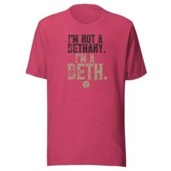 Yellowstone I'm A Beth T-Shirt -Yellowstone Store YS BETHANY 75 100894 HEATHER RASPBERRY MF