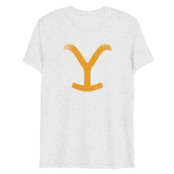 Yellowstone Big Y Logo Tri-Blend T-Shirt -Yellowstone Store YS BIGY TBTS 100147 WHITE MF