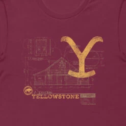 Yellowstone Historic Blueprint Unisex T-Shirt -Yellowstone Store YS BP 111 100894 RO