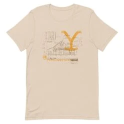 Yellowstone Historic Blueprint Unisex T-Shirt -Yellowstone Store YS BP 111 100894 SOFT CREAM MF