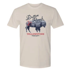 Yellowstone Dutton Ranch Montana Bison Adult Short Sleeve T-Shirt