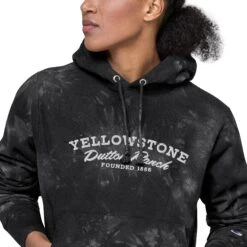 Yellowstone Dutton Ranch Logo Unisex Champion Tie Dye Hoodie -Yellowstone Store YS CHDR 72 100147 MF2
