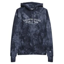 Yellowstone Dutton Ranch Logo Unisex Champion Tie Dye Hoodie -Yellowstone Store YS CHDR 72 100147 NAVY MF