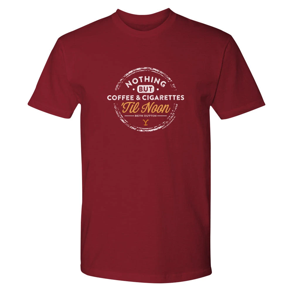 Yellowstone Nothing But Coffee & Cigarettes 'Til Noon Adult Short Sleeve T-Shirt 7 Yellowstone Nothing But Coffee & Cigarettes 'Til Noon Adult Short Sleeve T-Shirt - Image 5