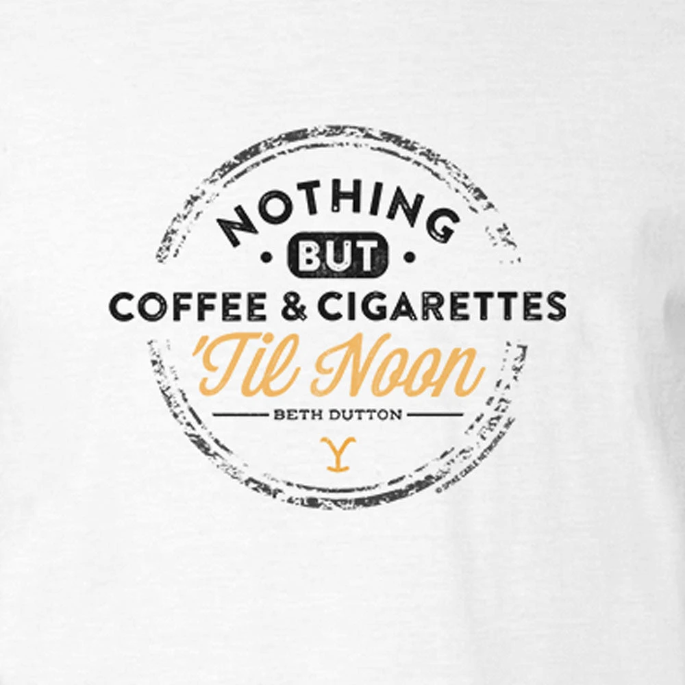 Yellowstone Nothing But Coffee & Cigarettes 'Til Noon Adult Short Sleeve T-Shirt 4 Yellowstone Nothing But Coffee & Cigarettes 'Til Noon Adult Short Sleeve T-Shirt - Image 2