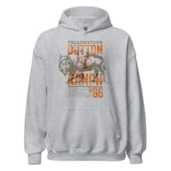 Yellowstone Ride Like It's Your Last Hooded Sweatshirt -Yellowstone Store YS COMP015 69 100361 SPORT GREY MF
