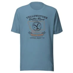 Yellowstone Dutton Ranch Your Ranch Your Rules Short Sleeve T-Shirt -Yellowstone Store YS COMP09 69 100394 STEEL BLUE MF