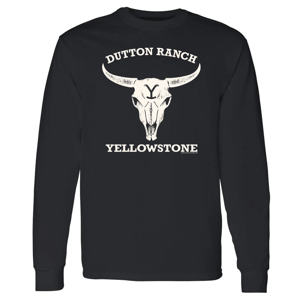 Yellowstone Cow Skull Adult Long Sleeve T-Shirt 6 Yellowstone Cow Skull Adult Long Sleeve T-Shirt - Image 4