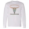 Yellowstone Cow Skull Adult Long Sleeve T-Shirt -Yellowstone Store YS CS LT 100004 0007 LS White