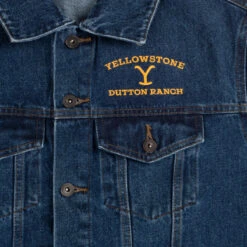 Yellowstone Dutton Ranch Logo Embroidered Denim Jacket 9 Yellowstone Dutton Ranch Logo Embroidered Denim Jacket -Yellowstone Store YS DENIM JACKET 1X1 0003