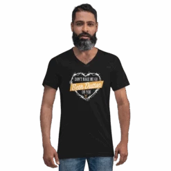 Yellowstone Don't Make Me Go Beth Dutton On You Heart V-Neck Short Sleeve T-Shirt -Yellowstone Store YS DMMG 62 100421 BLACK LFST MF