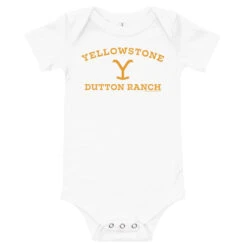 Yellowstone Dutton Ranch Baby Bodysuit -Yellowstone Store YS DR BO 100151 Baby Onesie WHITE