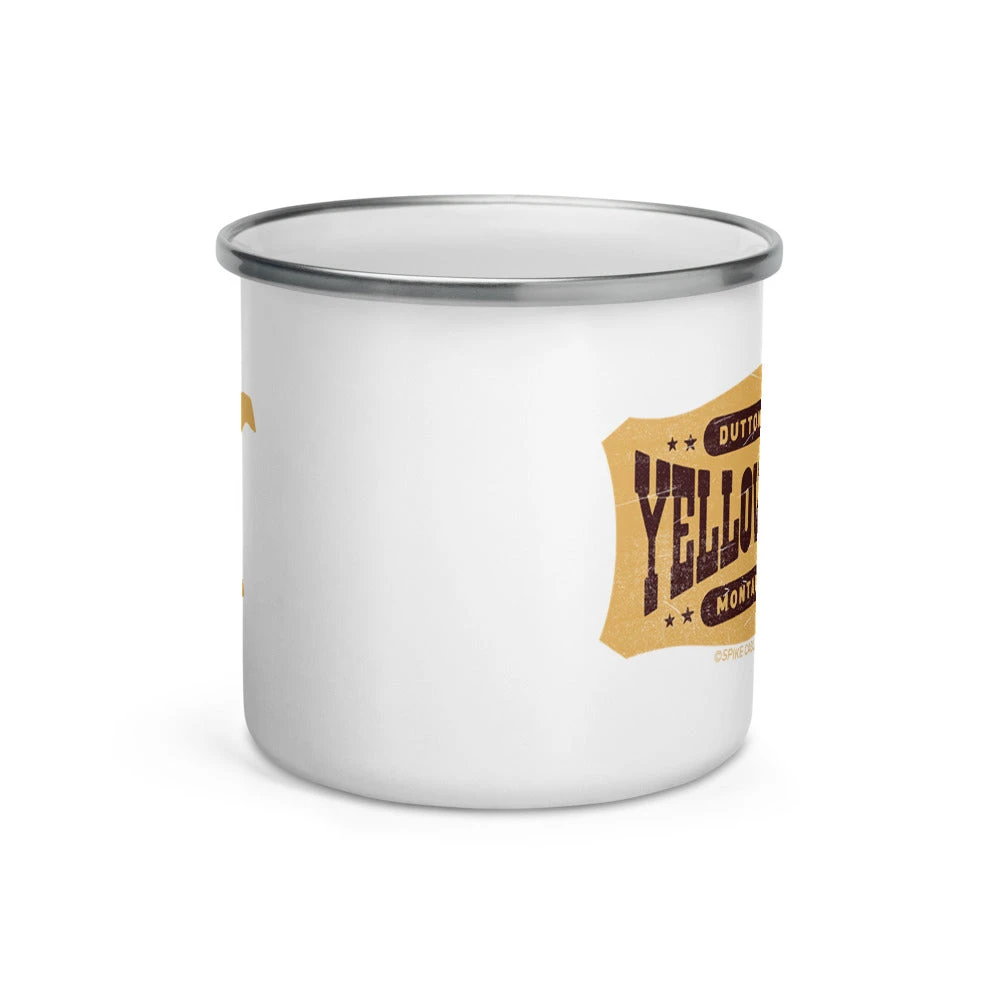 Yellowstone Dutton Ranch Enamel Camping White Mug 6 Yellowstone Dutton Ranch Enamel Camping White Mug - Image 4