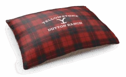 Yellowstone Dutton Ranch Plaid Pet Bed