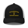 Yellowstone Dutton Ranch Logo Embroidered Retro Trucker Hat -Yellowstone Store YS DR RTH 100162 BLK WHT MF
