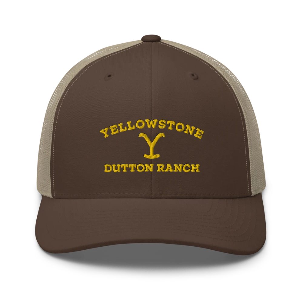 Yellowstone Dutton Ranch Logo Embroidered Retro Trucker Hat 4 Yellowstone Dutton Ranch Logo Embroidered Retro Trucker Hat - Image 2