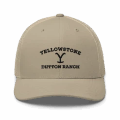 Yellowstone Dutton Ranch Logo Embroidered Retro Trucker Hat 18 Yellowstone Dutton Ranch Logo Embroidered Retro Trucker Hat -Yellowstone Store YS DR RTH 100162 KHKI MF