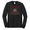 Yellowstone Dutton Ranch Two Color Holiday Barn Adult Long Sleeve T-Shirt -Yellowstone Store YS DR TCHB 100004 BLK MF